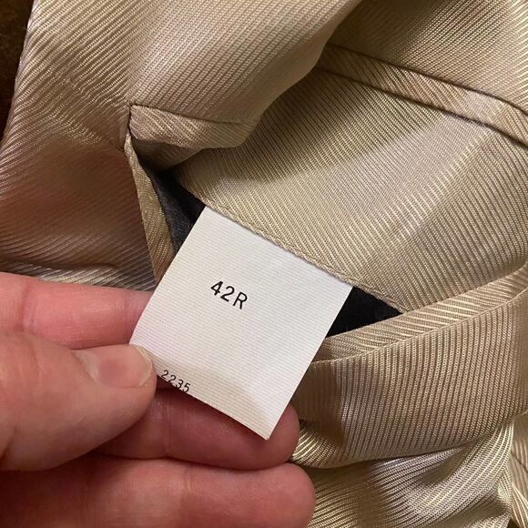 Oscar de la Renta Men's Tailored Clothing Brown Wool Blazer Size 42R - Picture 5 of 5